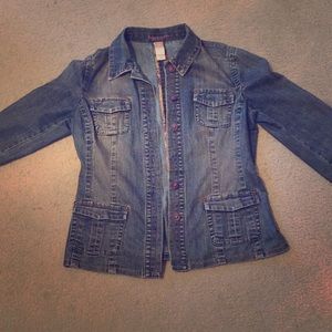 Blue jean distressed jacket